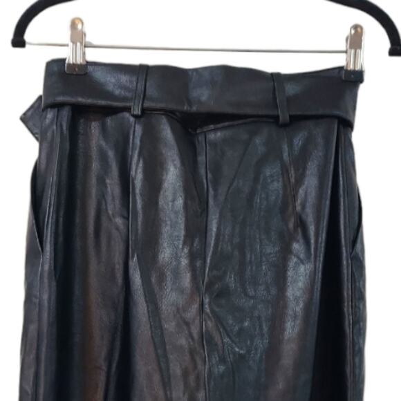 NWT Ted Baker London Pleather Belt Detail Trouser Size 4 - Picture 7 of 10